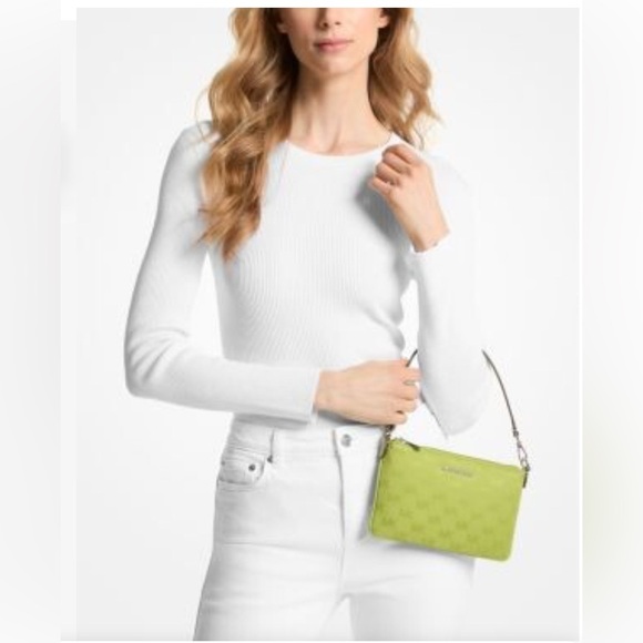 Michael Kors Jet Set Travel Small Lime Wristlet – Brand New Sealed - Picture 11 of 11